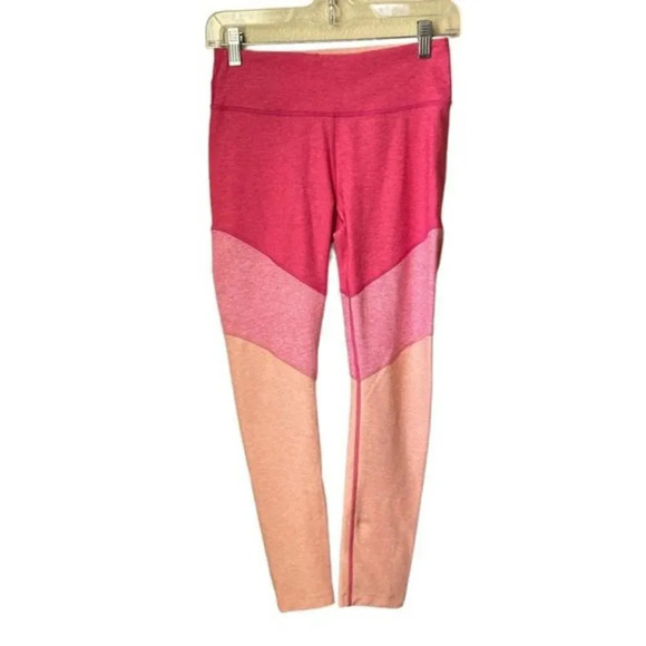 OUTDOOR VOICES Colorblock Springs Leggings Flamingo Pink 7/8 Small - Picture 1 of 7